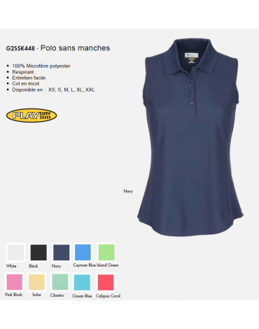 Greg Norman POLO sans manche - Femme - col en tricot