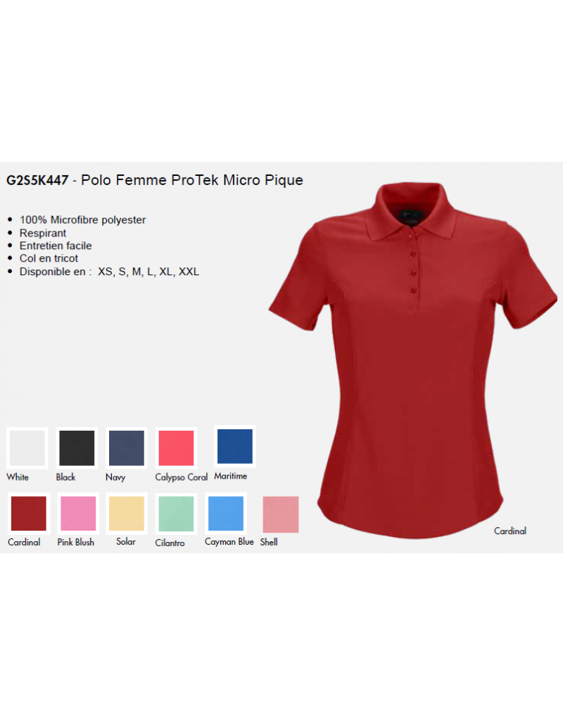 Women's Micropique Tag-Free Flat-Knit Collar Polo – Recovery Point WV