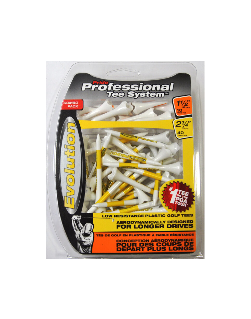 Plastic tees PTS Pride Performance Combo pack 38-69 mm
