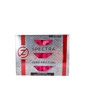 ZERO FRICTION BALLES DE GOLF SPECTRA - Rose x 12