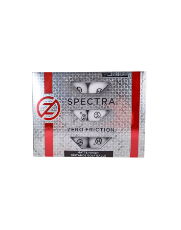 ZERO FRICTION SPECTRA GOLF BALLS - WHITE x 12