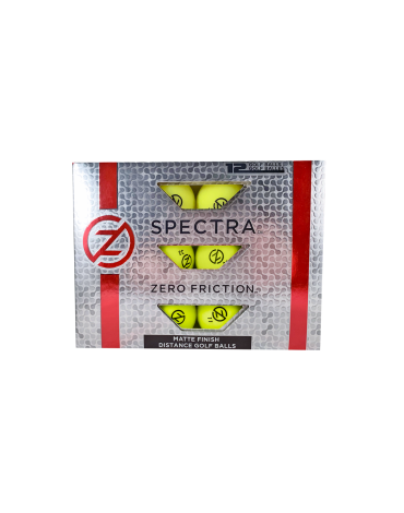 ZERO FRICTION BALLES DE GOLF SPECTRA - JAUNE x 12