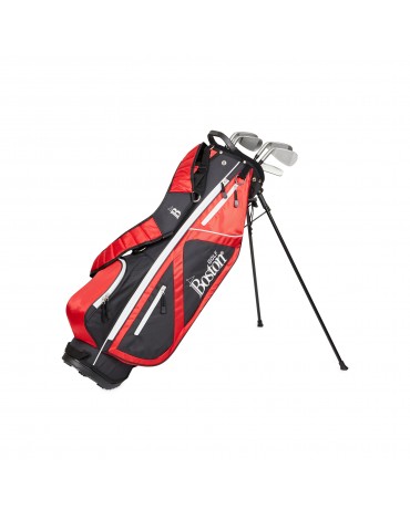 BOSTON SET ADULTO PITCH & PUTT 6" 1/2 SERIE (BOLSA + 5 PALOS) ROJO HOMBRE DIESTRO