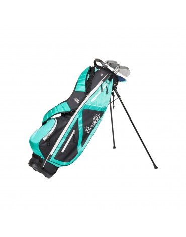 BOSTON PACK ADULT PITCH & PUTT 6" 1/2 SERIE (BAG + 5 CLUBS) AQUA LADY RIGHT-HANDED