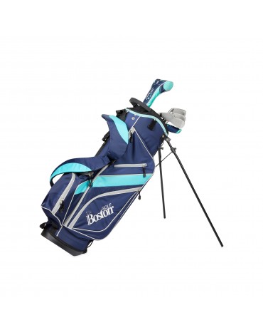 BOSTON PACK ADULT CANBERRA 8.5" 1/2 SERIE (BAG + 6 CLUBS) AQUA LADY RIGHT-HANDED