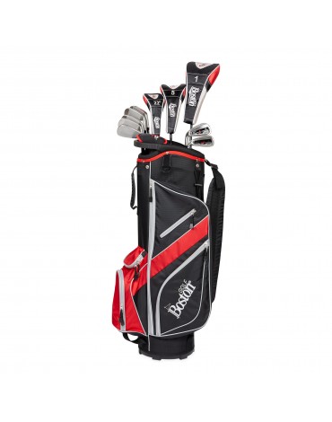BOSTON PACK ADULT COMPLETE 9" (BAG + 11 CLUBS) RED MAN RIGHT-HANDED